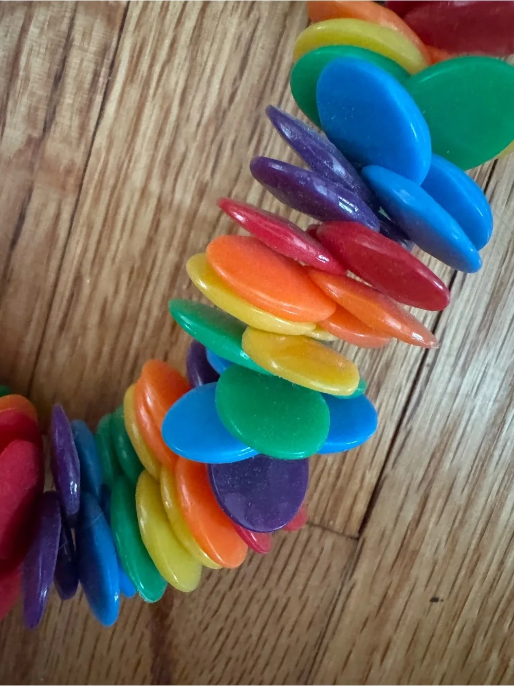 Vintage Colorful Rainbow Disc Necklace - Multicolor